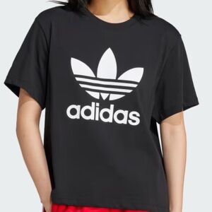 ADICOLOR TREFOIL BOXY TEE — BLK — Size : M